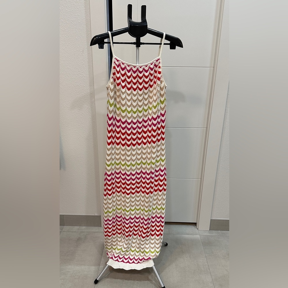 Rachel Zoe Colorful Chevron Patterned Maxi dress size S/M - Picture 3 of 7